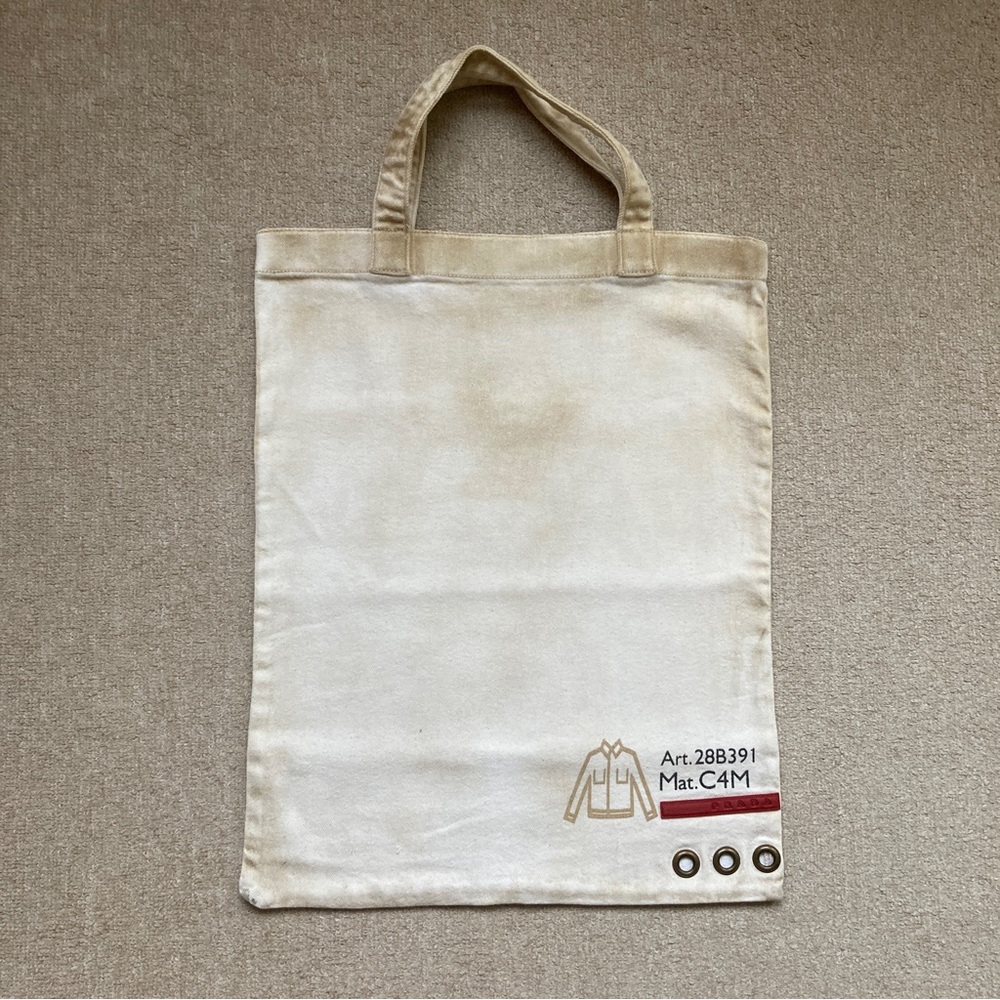Prada canvas tote bag